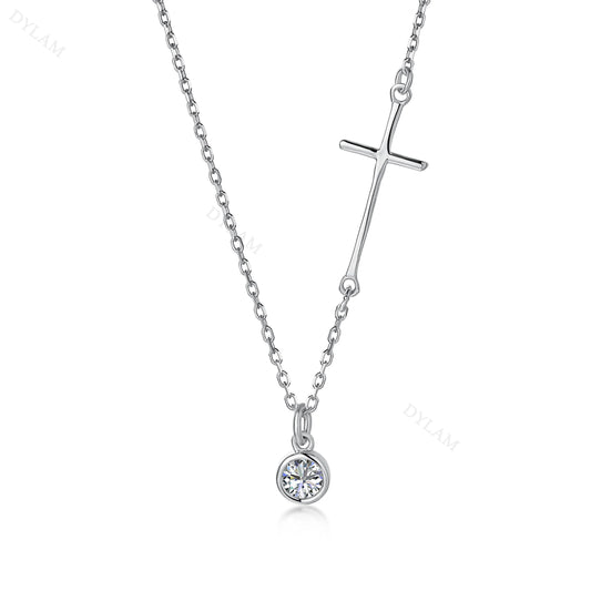 Aetolia minimalist crucifix silver jewelry Jesus cross pendant 925 sterling bead crucifix chain silver cross necklace