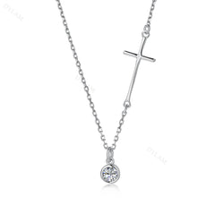 Aetolia minimalist crucifix silver jewelry Jesus cross pendant 925 sterling bead crucifix chain silver cross necklace