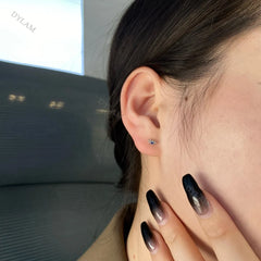 Aetolia Manufacturer Minimalist Devil Jewelry Sterling 925 Silver Rhodium 18k Gold Eye Women Stud Earrings