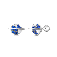 Aetolia New Launched Women Jewelry Enamel S925 Silver Little Cute Moon Star Planet Universe Stud Earrings