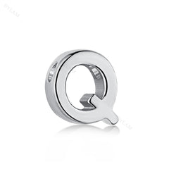Aetolia 925 Sterling Silver Sliding Chain Personalized Alphabet Necklaces Diy Name Letter Initial Charm Pendant Necklace 18K Gold Plated