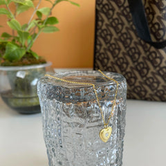 Aetolia New Arrival Rhodium Gold Plated Adjustable Cubic Zircon Dangle Chain Necklaces Sterling Silver 925 Heart Pendant Necklace