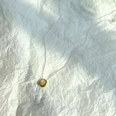 Aetolia Big Trend Hollow Circle Round Pendant Chain Necklace S925 Jewelry Sterling Silver Gold For Women Necklace Daily Wear