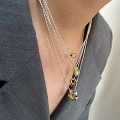 Aetolia 925 custom name necklace environmentally friendly 14k gold plated with chain silver pendants for women