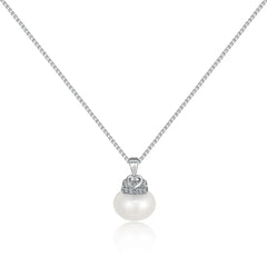 Aetolia Fine Jewelry S925 Sterling Silver Pearl Necklace Women Valentine'S Party Anniversary Luxury Cz Cubic Zirconia Necklaces Wedding