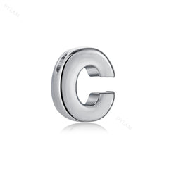 Aetolia 925 Sterling Silver Sliding Chain Personalized Alphabet Necklaces Diy Name Letter Initial Charm Pendant Necklace 18K Gold Plated