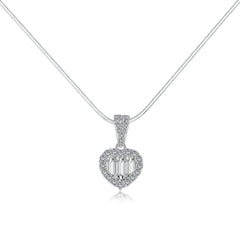 Aetolia Customized S925 Sterling Silver Necklace Cz Zirconia Pendant Chain 18K Gold Plated Adjustable Choker Heart Necklaces For Women