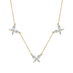 Aetolia Wholesale Women Cz Cubic Zirconia 925 Silver Necklace 18K Gold Plated Ladies Jewelry Butterfly Pendant Necklaces For Girl Femme