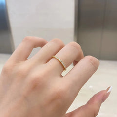 Aetolia Baguette Diamond Half Eternity Wedding Band 18K Solid Gold Stacking Thin Minimalist Ring Handmade Bridal Rings Jewelry Wome