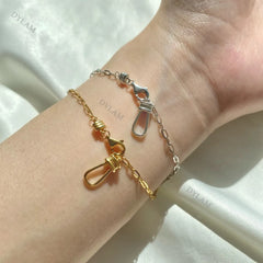 Aetolia Paper Clip Chain Silver Gold Plated Arm Jewelry Sterling Silver 925 Bracelets Wristbands Wholesale Bracelets