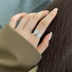 Aetolia New Fashion Exquisite Promise cubic Jewelry Eternal Love Heart Ring Size 5-10 white Cz Wedding Heart Rings For Women Girls