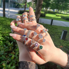 Aetolia Moissanite Diamond Anillo De Compromiso Round Cut Zircon 925 Sterling Silver Ring Engagement Wedding Rings Jewelry Women