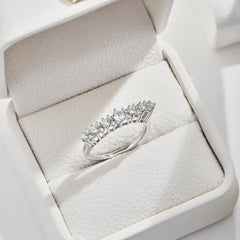 Aetolia 925 Sterling Silver Jewelry Eternity Moissanite Ring Band Row Diamond Cubic Zirconia Promise Couple Wedding Rings For Women