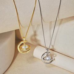 Aetolia Wholesale High Quality Non Tarnish Free Waterproof Jewelry 18K Gold Plated Necklace 925 Silver C Shape Pearl Necklaces Women