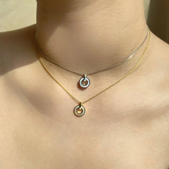 Aetolia New Arrival Hollow Out Circle Double Loop Cross Pendant Necklace 18K Gold Plated Designer Jewelry For Women Daily Wear