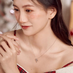 Aetolia Charm Vintage Rhombus Cubic Zirconia 925 Sterling Silver Pendant Necklace 18K Gold Plated Jewelry Christmas Necklaces For Women