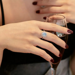 Aetolia New Arrival Multi Colors Oval 925 Sterling Silver Rings Women Diamond Blue Cubic Zircon Pendant Necklace Earring Jewelry Sets