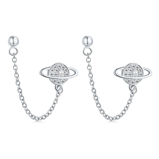 Aetolia Top Selling Fancy Customize Women Jewelry Delicate CZ 18k Gold Plated Drop Hoop Huggie Dangle Link Chain Earrings