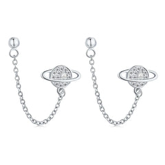 Aetolia Top Selling Fancy Customize Women Jewelry Delicate CZ 18k Gold Plated Drop Hoop Huggie Dangle Link Chain Earrings