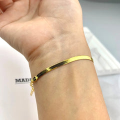 Aetolia Trending Personalized Minimalist Snake Gold or Rhodium Plated Unique Unisex stackable Accessories Bracelets