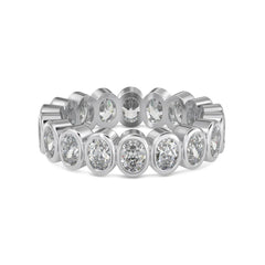 Aetolia New Arrival Aetolia S925 Sterling Silver Stacking Eternity Oval Cut Ring Crystal Cz Diamond Engagement Rings For Women