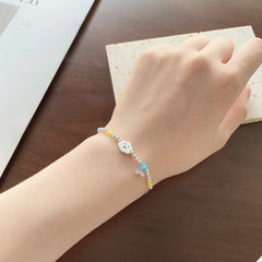 Aetolia Summer Fine Jewelry Colorful Stone Adjustable Stackable Tennis 925 Sliver Bracelet Women Beaded Bracelets Bangles