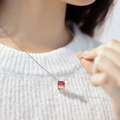 Aetolia New Design 925 Sterling Silver Colorful Necklace Chain Cubic Zirconia Charm Pendant Pearl Necklace For Women Jewelry Gifts