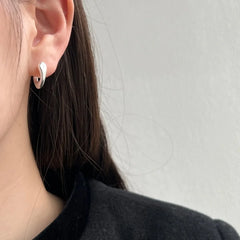 Aetolia Personalized High Quality S925 Sterling Silver Earring Frosted Surface C Shape Stud Earrings For Women Gifts Wholesale