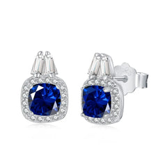 Aetolia Good Price Fine S925 Silver Cz Jewelry Set Pear Flower Shape Stud Earrings Pendant Necklaces Blue Sapphire Rings For Women