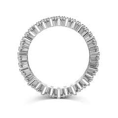 Aetolia Oem Wholesale Sparking Cz Cubic Zirconia Eternity Band Finger Rings For Women Promise Wedding S925 Silver Jewelry Ring