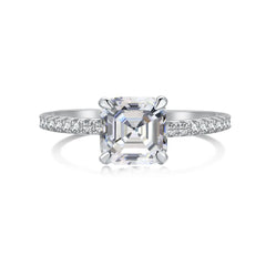 Aetolia Custom Silver S925 CZ 8A Cubic Zirconia Heart Bridal Diamond Ring Engagement Band Wedding Promise Fine Rings Jewelry Women