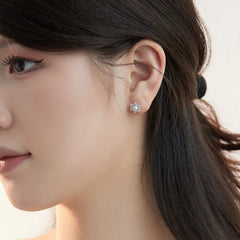 Aetolia Summer Hypoallergenic S925 Sterling Silver Vintage Design Flower Stud Earring 5A Cubic Zirconia Freshwater Pearl Earrings Women