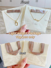 Aetolia Mini size foldable and customizable logo square tote bag necklace jewelry box can be a gift for girlfriend and wife