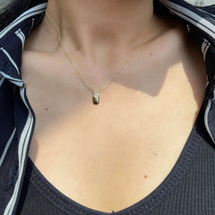 Aetolia Vintage Birthday Girls Women Gifts Bling Necklaces Women's Jewelry Arabic Coin Letter O Pendant Necklace