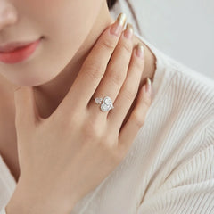 Aetolia Custom Luxury adjustable Heart Shaped Cubic Zircon Diamond Women open Promise Engagement Wedding 925 Sterling Silver Ring