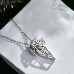 Aetolia Charm Vintage Rhombus Cubic Zirconia 925 Sterling Silver Pendant Necklace 18K Gold Plated Jewelry Christmas Necklaces For Women