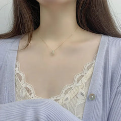 Aetolia No MOQ 18K Gold Plated Women Jewelry Silver 925 Sterling Zirconia Minimalist Chain Link Multi Layer Pendant Necklace