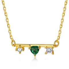 Aetolia Fine Jewelry Custom Choker 18K Gold Plated Woman Red Green Heart Silver 925 Women Link Dainty Zirconia Chain Necklace