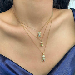 Aetolia 18k gold plated plain gold figure face pendant customized best friend choker silver jewelry women set jade gold necklace