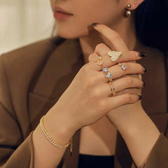 Aetolia INS French Fine Jewelry Engagement Sterling Silver Bling Rings Women 925 Wedding Ring