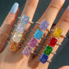 Aetolia Customized High Quality Color Wedding Zircon Ring 925 Sterling Silver Ring Promise Minimalist Engagement Diamond Rings Jewelry