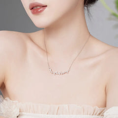 Aetolia Factory Wholesale High Quality Low Price Multi Shape Necklace 925 Sterling Silver Cluster Row Pendant Necklaces For Women