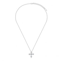 Aetolia Exquisite Cross Pendant 925 Sterling Silver Necklace Diamond Cz Zirconia Chain For Party Birthday Gift Necklaces Women