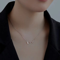 Aetolia Multiple 925 Silver Butterfly Pendant Necklace 18K Gold Bohemian Link Chain Fashion Jewelry Cubic Zirconia Necklaces For Women