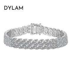 Aetolia S925 Sterling Silver Eternity Bracelet Women Full Diamond Cz Cubic Zirconia Tennis Chain Bracelets For Women Jewelry