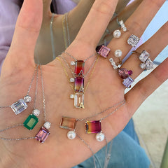 Aetolia Personalized 925 Silver Charm Link Chain Jewelry Alphabet Cubic Zirconia 26 Letter A-Z Initial Necklace Pendant Necklaces