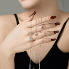 Aetolia 2024 Wholesale Custom Circular Pendant Necklace Simple 925 Sterling Silver Cz Cubic Zircon Necklaces Women Accessories