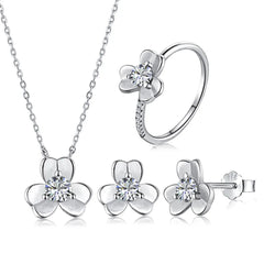 Aetolia Girls Ladies Customized Bridal Wedding Jewelry Set Bijoux Earring Necklace Cubic Zircon Sterling Silver 925 Jewelry Sets