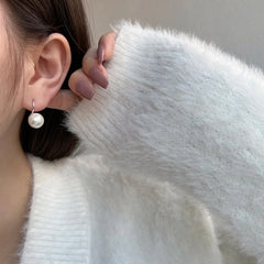 Aetolia Fine Jewelry 925 Sterling Silver Shell Pearl Earring Cz Cubic Zirconia Wholesale Drop Natural Pearl Huggies Earrings Women