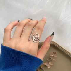 Aetolia High Quality Jewelry Butterfly Design Finger 18K Gold Plated Ring Cubic Zirconia 925 Sterling Silver Butterfly Rings For Women